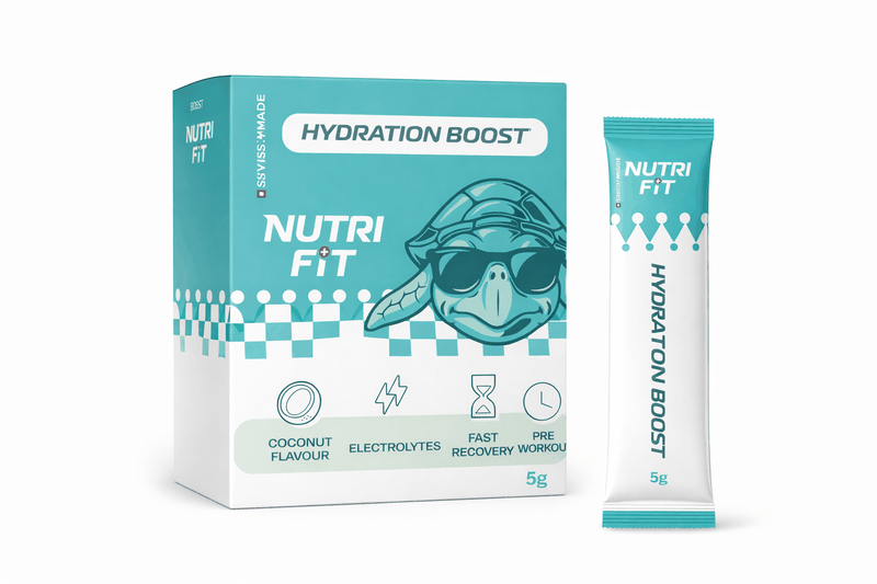 Hydration Boost electrolyte powder with coconut flavor for optimal hydration and performance during intense workouts