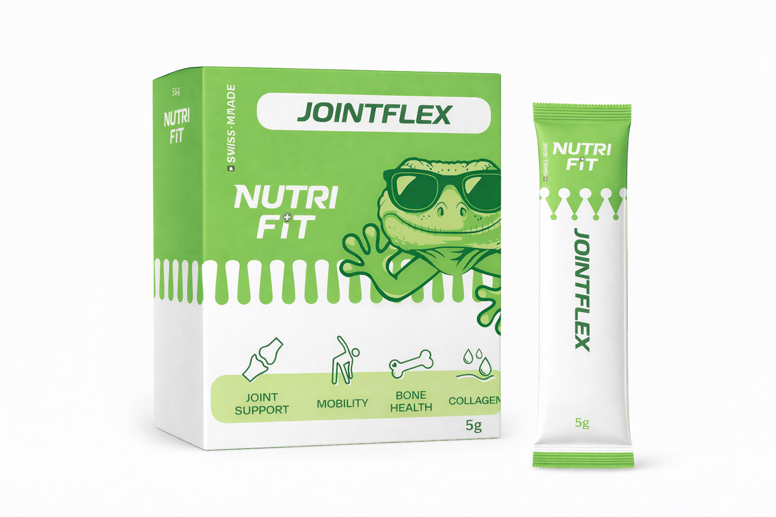 JointFlex supplement box with sachets for joint health, mobility, and comfort