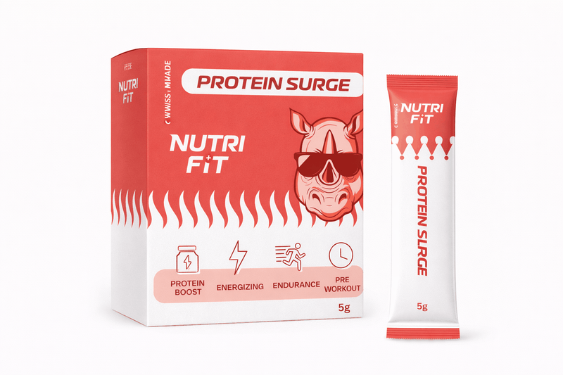 Pré-workout Protein Surge végétal avec protéines de pois, maca, caféine pour énergie et endurance